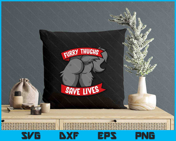 Wolf Furry Thighs Save Lives Proud Furry Pride Fandom SVG PNG Digital Printable Files