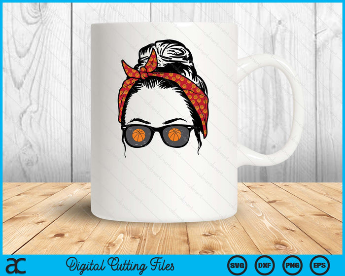 Woman Basketball Bandana Sunglasses SVG PNG Digital Printable Files