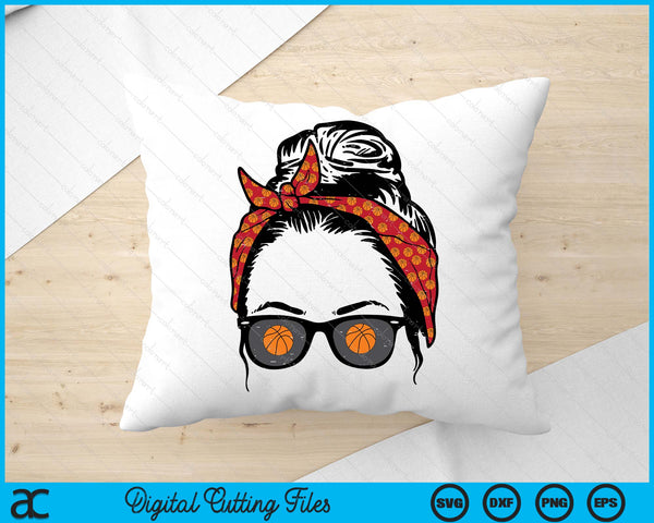 Woman Basketball Bandana Sunglasses SVG PNG Digital Printable Files