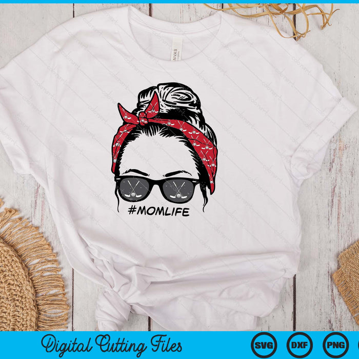 Woman Golf Bandana Sunglasses Mom Life Mothers Day Mama SVG PNG Digital Printable Files