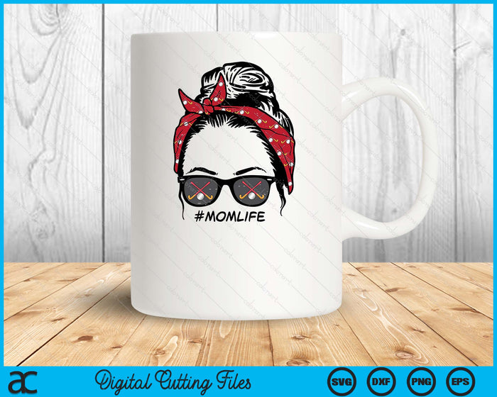 Woman Hockey Bandana Sunglasses Mom Life Mothers Day Mama SVG PNG Digital Printable Files