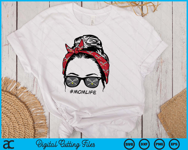 Woman Lacrosse Bandana Sunglasses Mom Life Mothers Day Mama SVG PNG Digital Printable Files