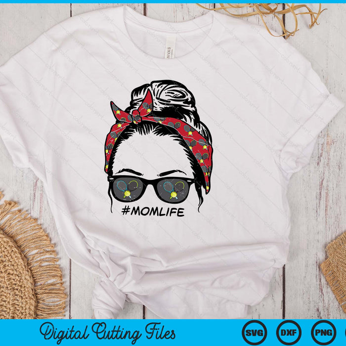 Woman Tennis Bandana Sunglasses Mom Life Mothers Day Mama SVG PNG Digital Printable Files