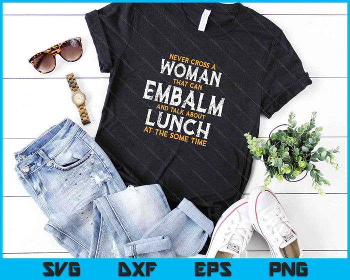 Vrouw balsemen lunch SVG PNG digitaal snijden bestand