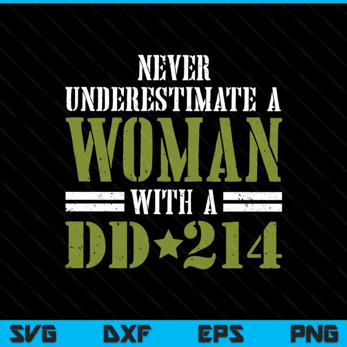 Women with dd-214 female Veterans Day SVG PNG cut file for Cricut