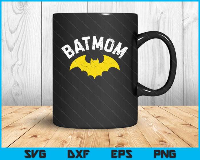 Women Batmom Vintage Mom SVG PNG Cutting Printable Files