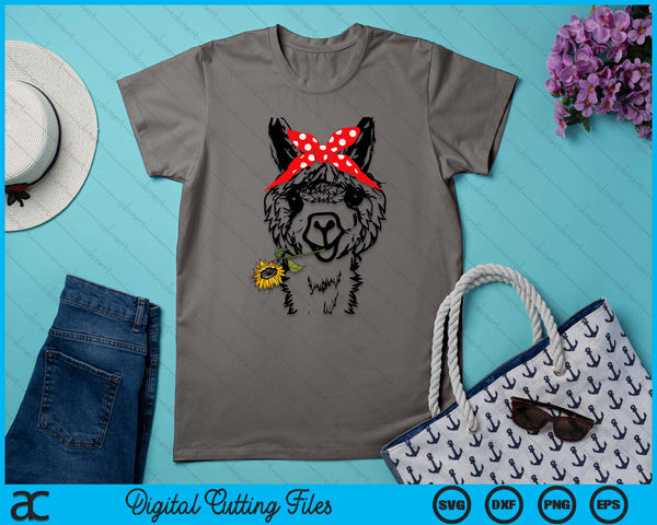 Women's Llama Bandana - Alpaca Llama Animal Graphics Funny SVG PNG Digital Printable Files