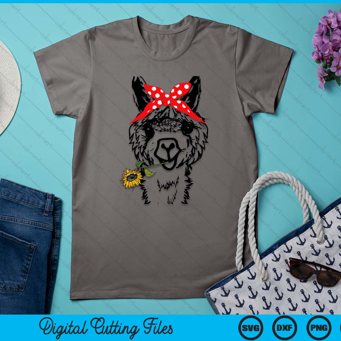 Women's Llama Bandana - Alpaca Llama Animal Graphics Funny SVG PNG Digital Printable Files