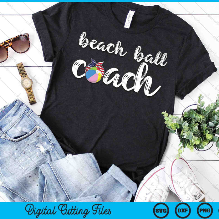 Womens Beach Ball Coach  US Girls Beach Ball Coaches SVG PNG Digital Cutting Files