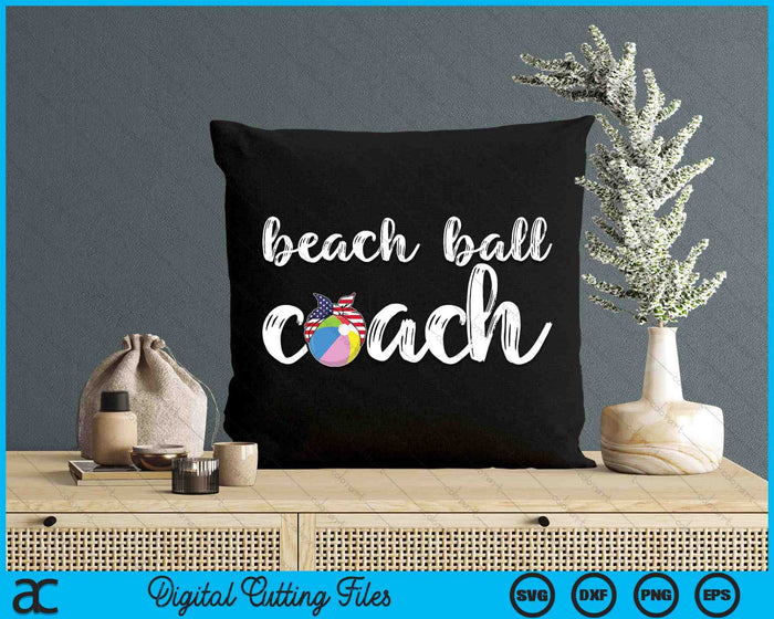 Womens Beach Ball Coach US Girls Beach Ball Coaches SVG PNG digitale snijbestanden