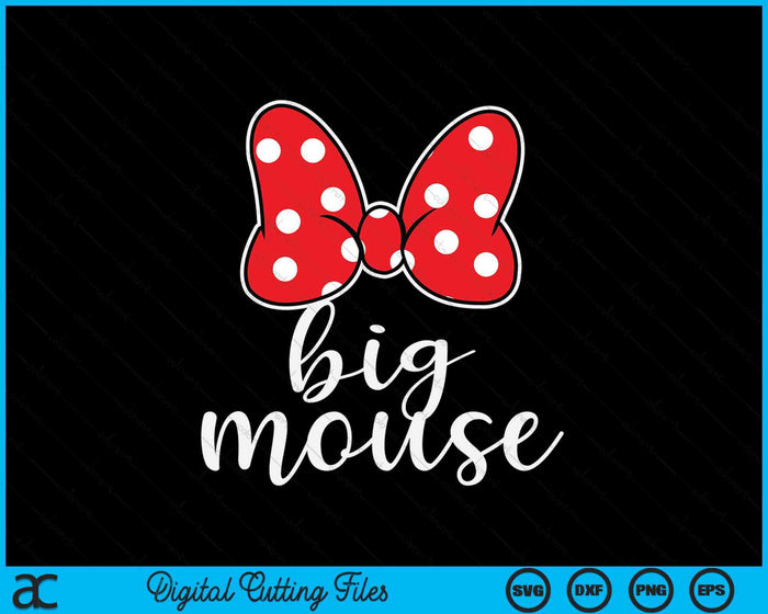 Womens Big Mouse Family Vacation SVG PNG Digital Cutting Files