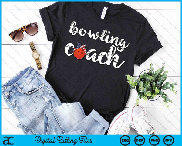 Womens Bowling Ball Coach Amerikaanse meisjes Bowling Ball Coaches SVG PNG digitale snijbestanden