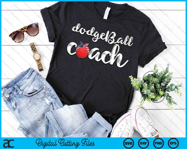 Womens DodgeBall Coach Amerikaanse meisjes DodgeBall Coaches SVG PNG digitale snijbestanden