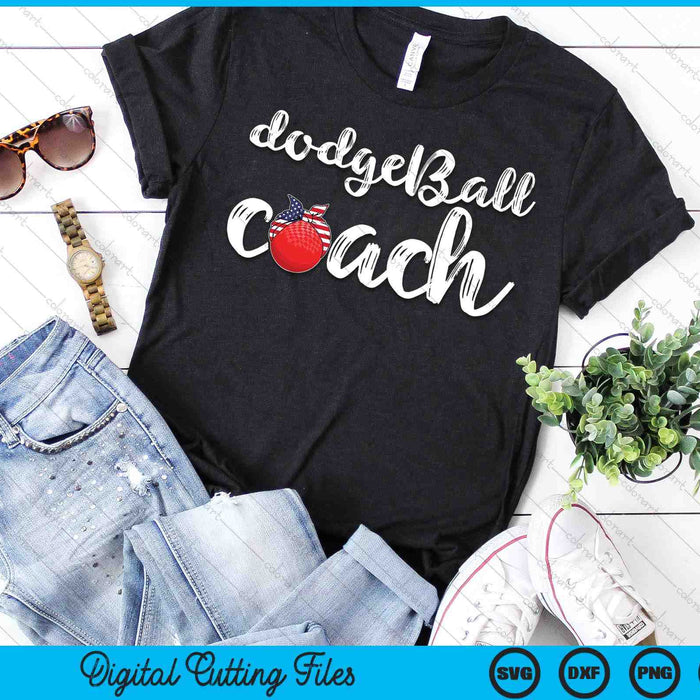Womens DodgeBall Coach Amerikaanse meisjes DodgeBall Coaches SVG PNG digitale snijbestanden