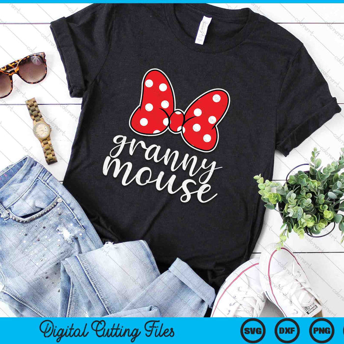 Womens Granny Mouse Family Vacation SVG PNG Digital Cutting Files