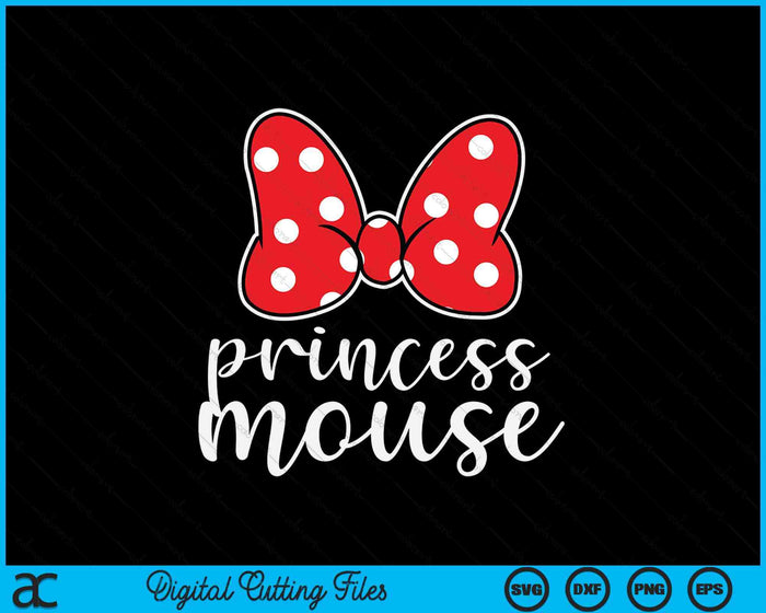 Womens Princess Mouse Family Vacation SVG PNG Digital Cutting Files