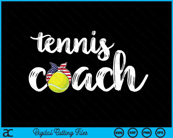 Womens tenniscoach Amerikaanse meisjes tenniscoaches SVG PNG digitale snijbestanden 