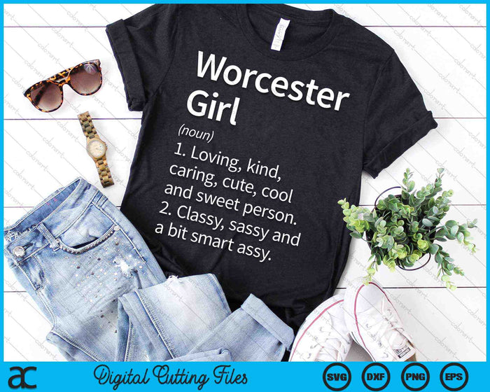 Worcester Girl MA Massachusetts Home Roots SVG PNG Cutting Printable Files