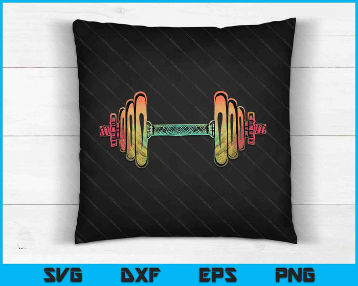 Workout Powerlifting Gifts For Men Women Colorful Dumbbell SVG PNG Digital Cutting Files