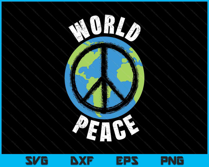 World Peace Shirt - Global Peace On Earth SVG PNG Digital Printable Files