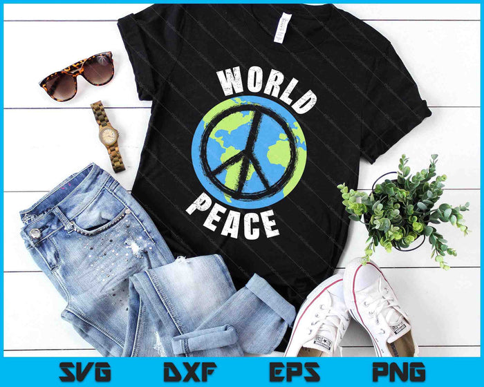 World Peace Shirt - Global Peace On Earth SVG PNG Digital Printable Files