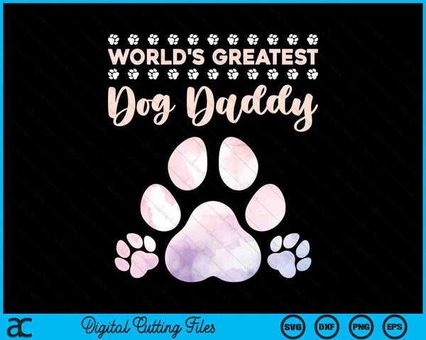 'S Werelds beste hond papa hondenliefhebber SVG PNG digitale snijbestanden