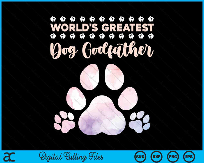 'S Werelds beste hond Godfather hondenliefhebber SVG PNG digitale snijbestanden
