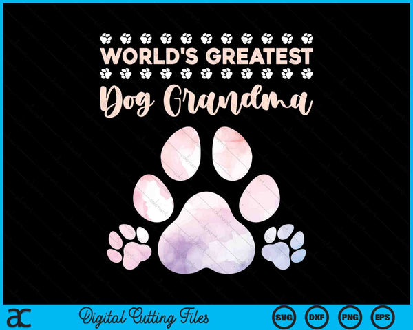 'S Werelds beste hond oma hondenliefhebber SVG PNG digitale snijbestanden