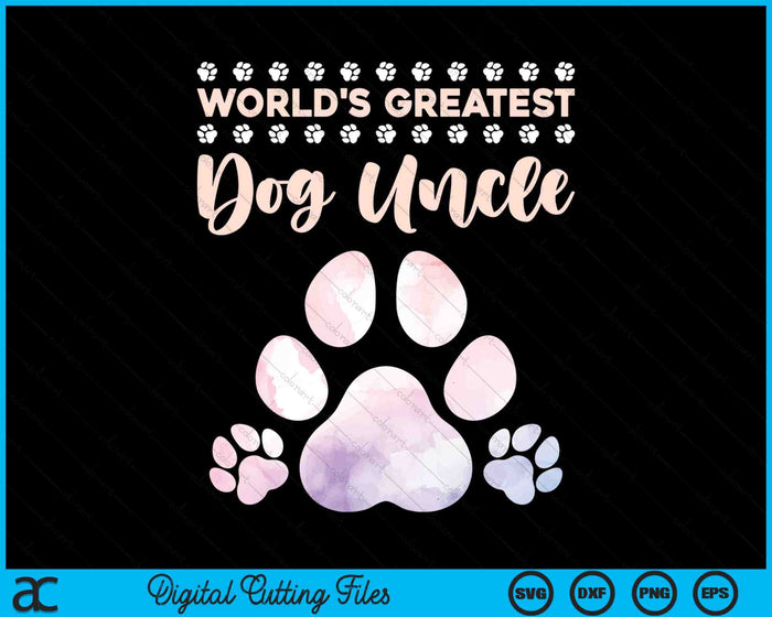 'S Werelds beste hond oom hondenliefhebber SVG PNG digitale snijbestanden