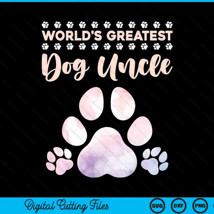 World's Best Dog Uncle Dog Lover SVG PNG Digital Cutting Files