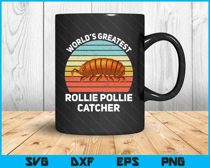 World's Greatest Rollie Pollie Catcher Cute Isopod Kawaii SVG PNG Digital Printable Files