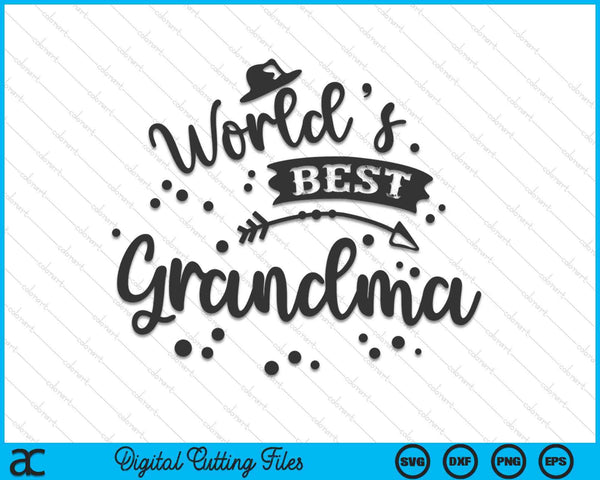 Worlds Best Grandma Mother's Day SVG PNG Digital Cutting Files