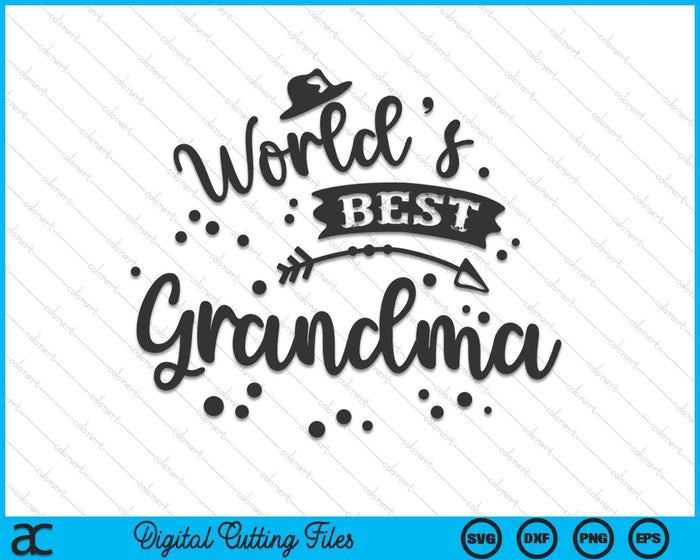 Worlds Best Grandma Mother's Day SVG PNG Digital Cutting Files