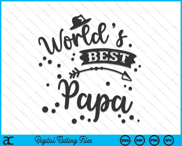 Worlds Best Papa Father's Day SVG PNG Digital Cutting Files