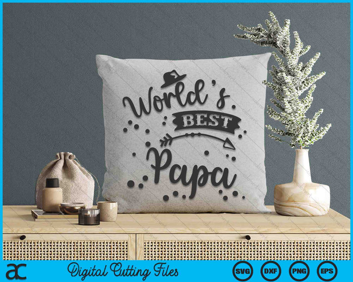 Worlds Best Papa Father's Day SVG PNG Digital Cutting Files