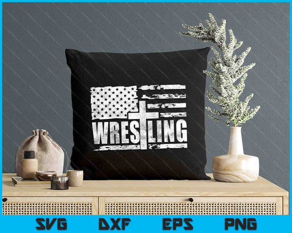 Wrestling Patriotic American Flag Christian And Jesus Lover SVG PNG Digital Cutting Files