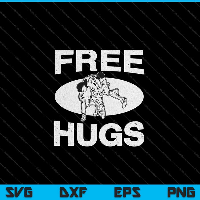 Divertidos abrazos gratis lucha libre SVG PNG cortando archivos imprimibles