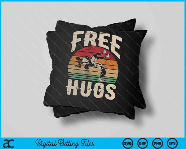 Lucha libre divertidos abrazos gratis SVG PNG archivos de corte digital
