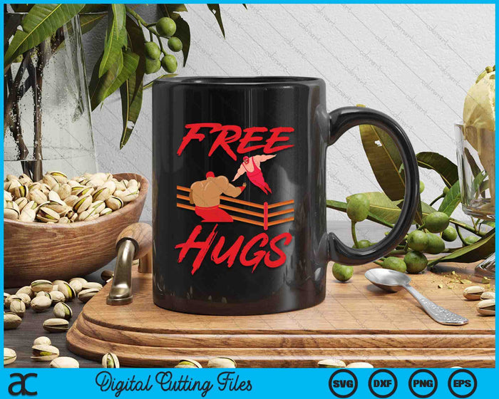 Wrestling Wrestler Free Hugs SVG PNG Digital Printable Files