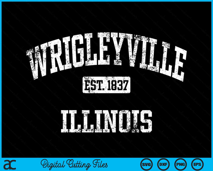 Wrigleyville Illinois Chicago IL Vintage SVG PNG digitale snijbestanden