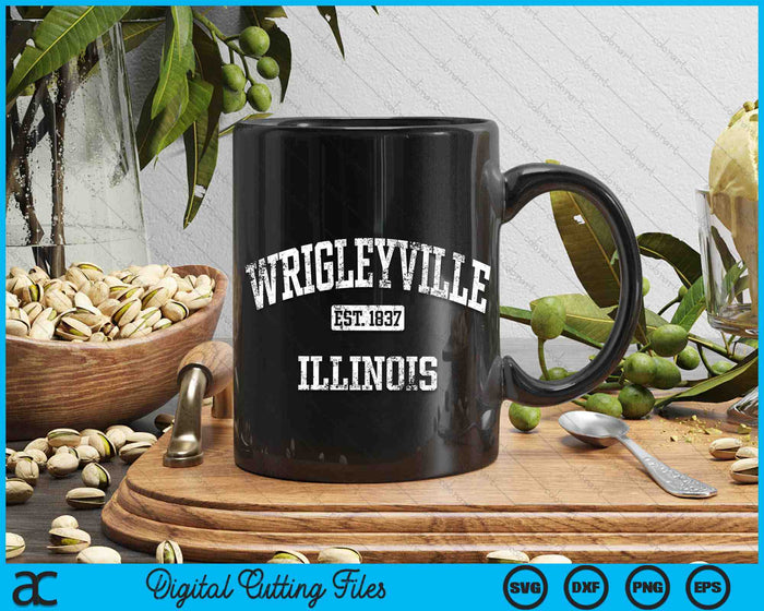 Wrigleyville Illinois Chicago IL Vintage SVG PNG Digital Cutting Files
