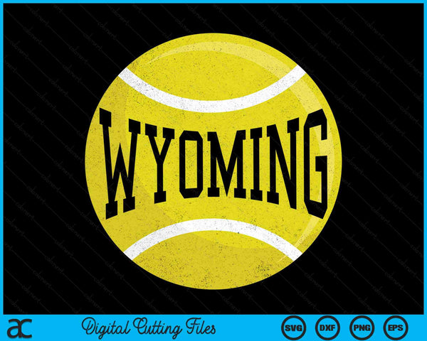 Wyoming  Tennis Fan SVG PNG Digital Cutting Files