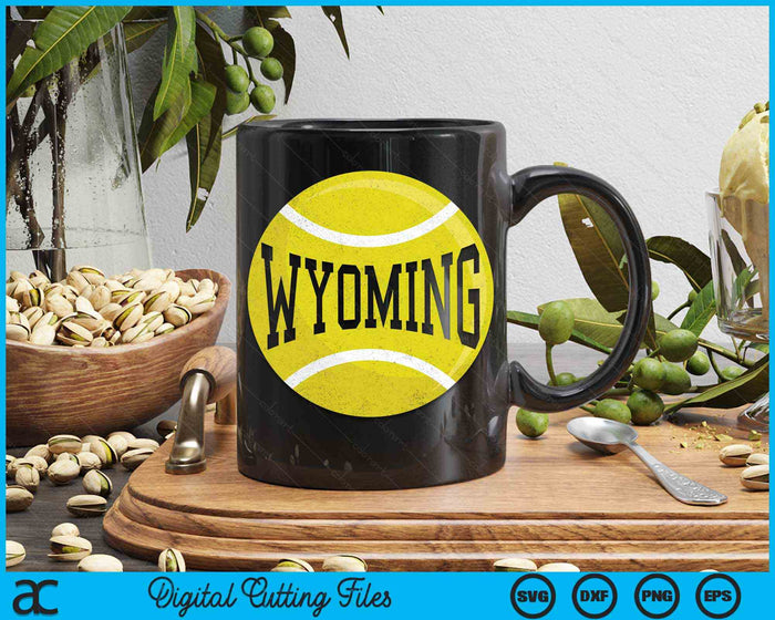 Wyoming  Tennis Fan SVG PNG Digital Cutting Files