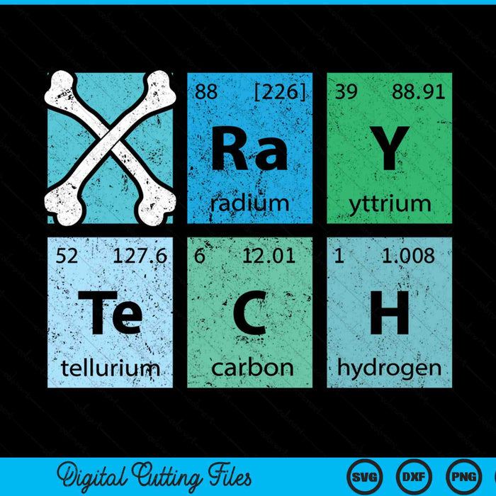 X-ray tech radiologist rad tech radiology periodic table SVG cut file