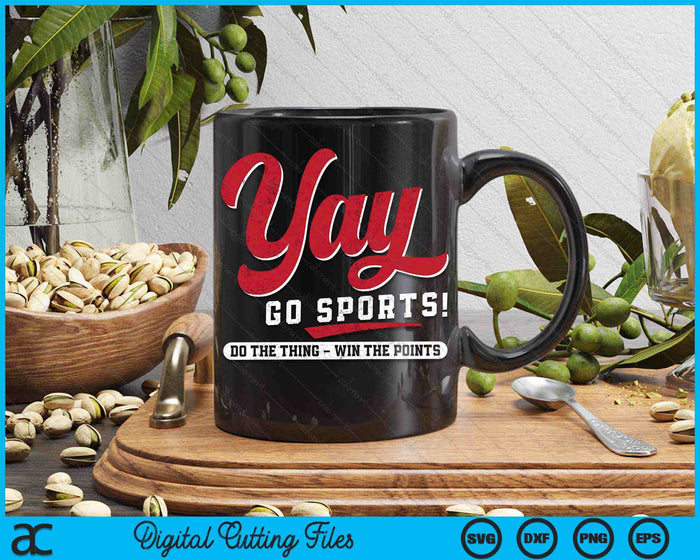 Jaja, ga sporten! Vintage grappige sport SVG PNG digitale snijbestanden