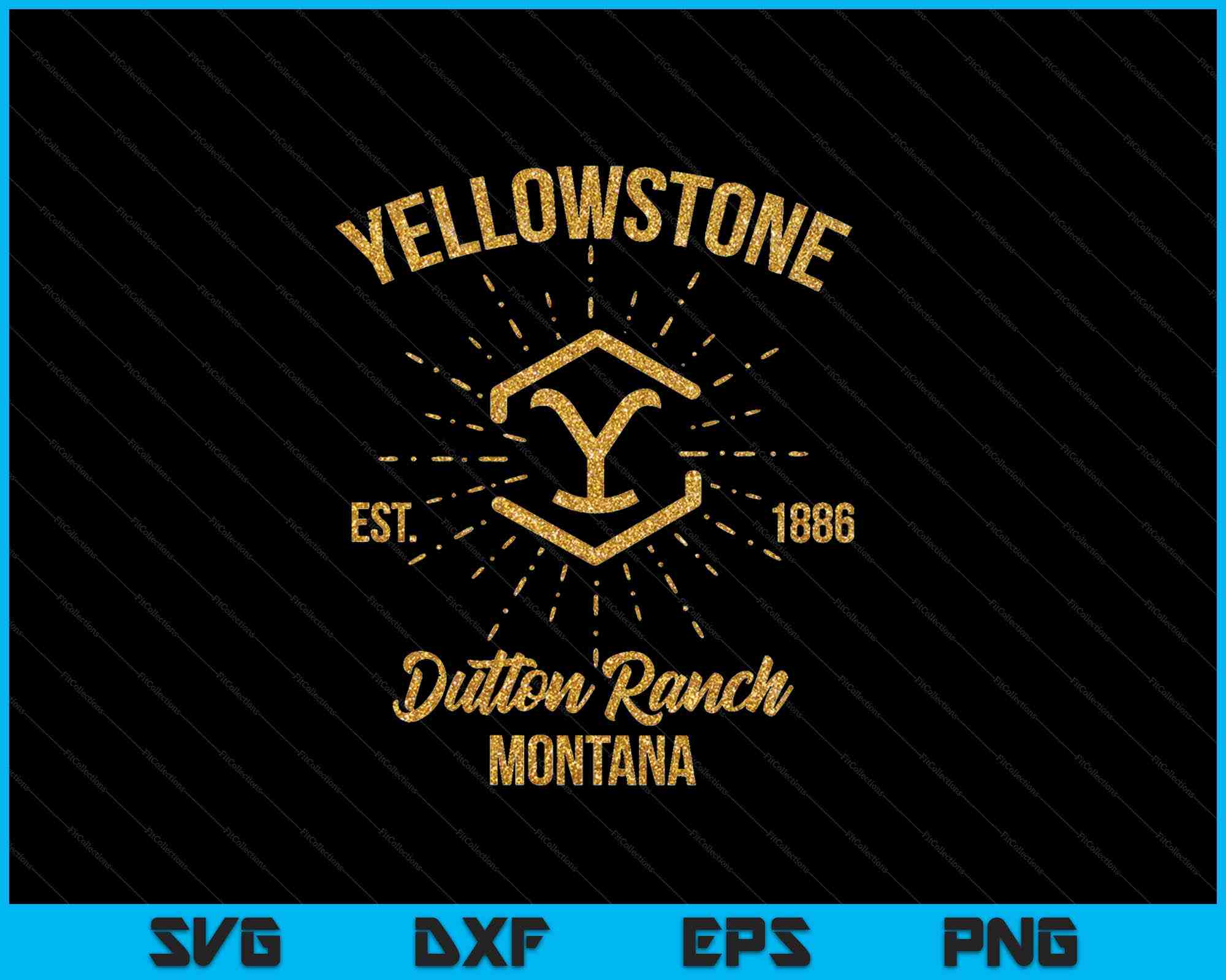 Yellowstone Dutton Ranch Montana SVG PNG Cutting Printable Files ...
