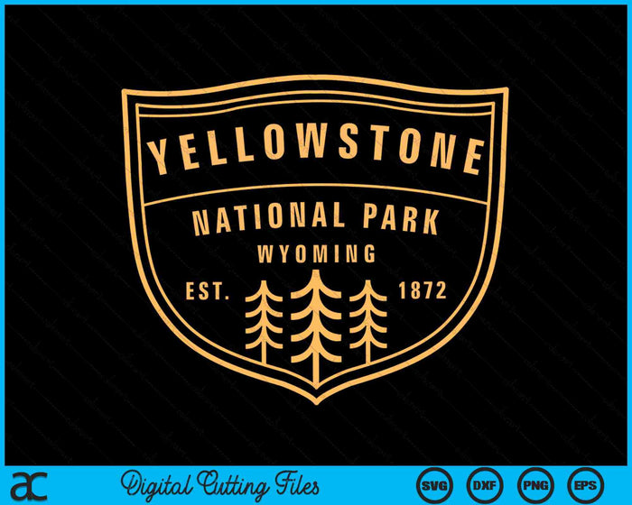 Yellowstone National Park Vintage Ranger Souvenir SVG PNG Digital Cutting Files