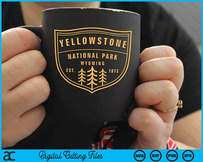 Yellowstone National Park Vintage Ranger Souvenir SVG PNG Digital Cutting Files