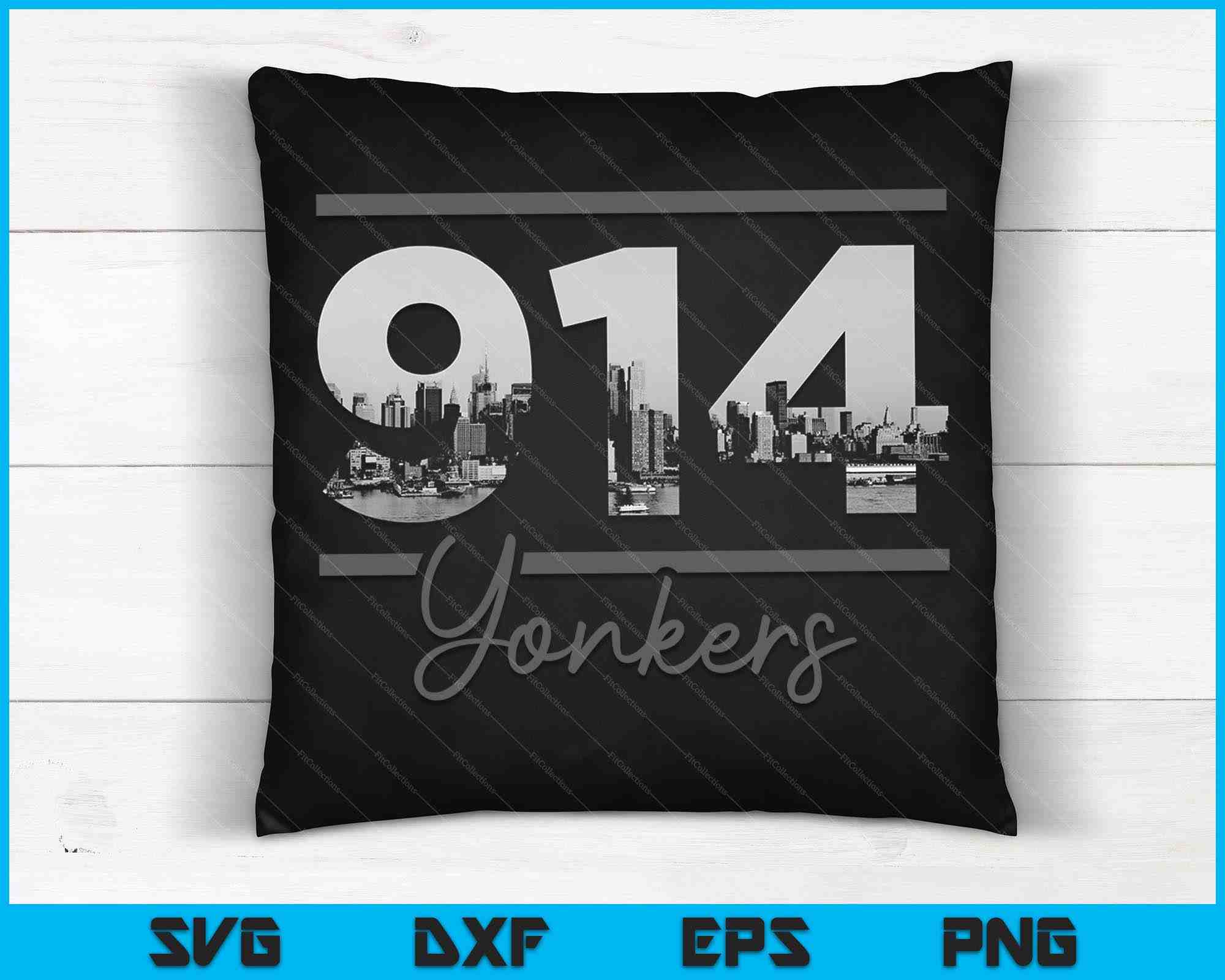 Yonkers 914 Area Code Skyline New York State Vintage SVG PNG Files ...