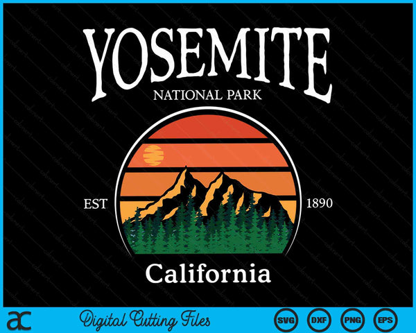 Yosemite National Park California Hiking Nature Outdoors SVG PNG Digital Cutting Files